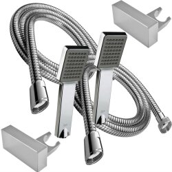 Design Handbrause Set mit 200 cm Brauseschlauch &...
