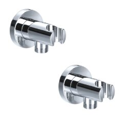 2er Set Wandanschlussbogen mit Rückflussverhinderer...