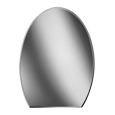 Badspiegel mit Facettenschliff / Spiegel oval 60cm x 45cm / Bad / WC/ Flur