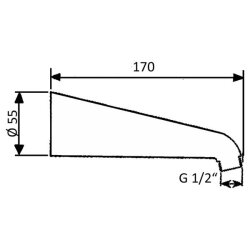 Wandausleger Wandarm aus Messing verchromt – 17 cm,...
