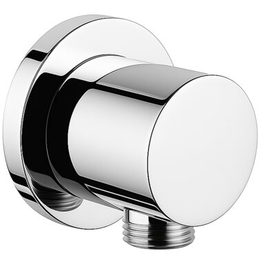 Runder Wandanschlussbogen aus Messing verchromt – stabiler Anschluss für Dusche, Duschsysteme und Badarmaturen
