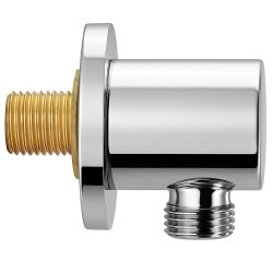 Runder Wandanschlussbogen aus Messing verchromt –...