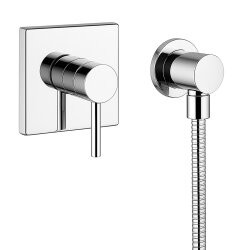Runder Wandanschlussbogen aus Messing verchromt – stabiler Anschluss für Dusche, Duschsysteme und Badarmaturen