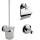 Badezimmer-Set WC B&uuml;rstengarnitur Papierhalter Rollenhalter Magnetseifenhalter
