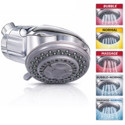 DALOUAL Duschkopf 5 Strahlarten – Antikalk & wassersparend