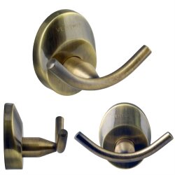 Doppelter Handtuchhaken Old Brass – massiver...