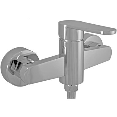Badewannenarmatur Serie Orion Einhebel Wannenarmatur Chrom inkl. Wandhalterung, Duschschlauch und Handbrause