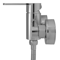 Badewannenarmatur Serie Orion Einhebel Wannenarmatur Chrom inkl. Wandhalterung, Duschschlauch und Handbrause