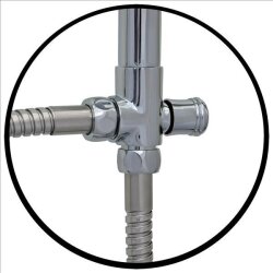 Duschsystem Fiona – Regendusche & Handbrause mit 150 cm Schlauch, verchromt, nachrüstbar