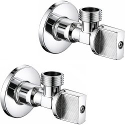 2er Set Eckventil / Anschlussventil Zulauf...