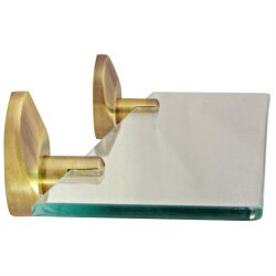 Glasablage Old Brass – Wandablage aus Echtglas mit...