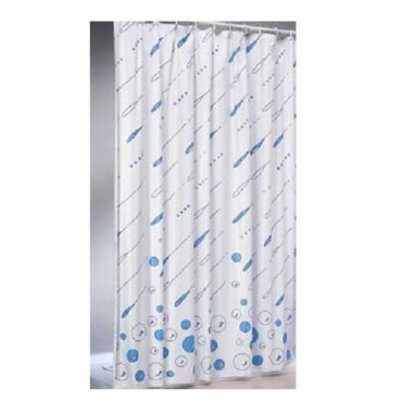 Moderner Duschvorhang 180 x 200 cm mit Ringen – hochwertiger Brausevorhang für Dusche & Badewanne, pflegeleicht, Top Qualität