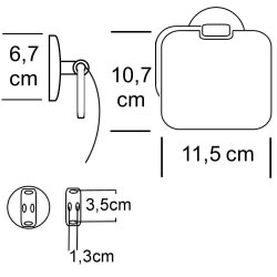 Rimini Design Toilettenpapierhalter– Wandmontage,...