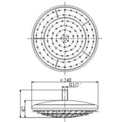 Regendusche 24 cm – flacher Duschkopf für...