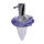 Seifenspender für Flüssigseife mit Klarglas / Metallpumpe wandhängend lila blau