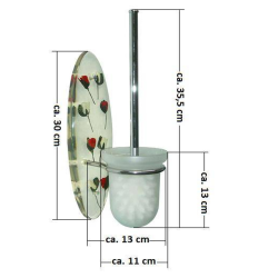 Toilettenbürste/ WC Bürste / Acryl / Bürstengarnitur Klobürste Rose