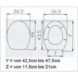 WC-Sitz / Toilettensitz / WC-Brille / Toilettendeckel, MDF - Holz, weiss lackiert