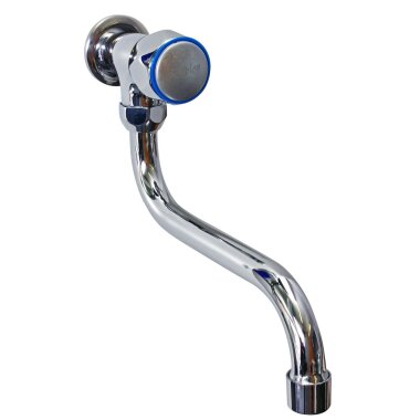 Wand Hahn Kaltwasserarmatur Messing verchromt, ½″ Innengewinde, schwenkbarer Ausleger 18 cm, keramische Kartusche mit ¼-Drehung, für Kalt- oder Mischwasser