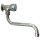 Wand Hahn Kaltwasserarmatur Messing verchromt, ½″ Innengewinde, schwenkbarer Ausleger 18 cm, keramische Kartusche mit ¼-Drehung, für Kalt- oder Mischwasser