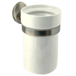 WC-B&uuml;rste Toilettenb&uuml;rste Design B&uuml;rste mit Keramik-Einsatz Old Brass Altmessing