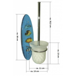 WC-Set/ Papierhalter + Toilettenb&uuml;rste/ Acryl