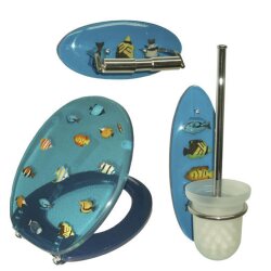 : WC-Komplettset – Toilettensitz, Papierhalter...
