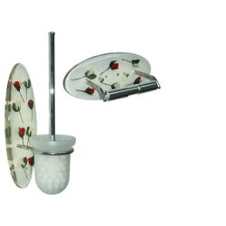 WC-Set/ Papierhalter + Toilettenbürste/ Acryl