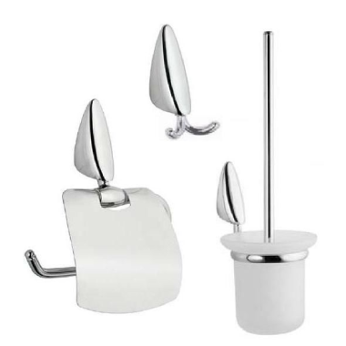 3 teil.Bad-Set Toilettenb&uuml;rste / Papierhalter / Handtuchhaken Wc B&uuml;rste