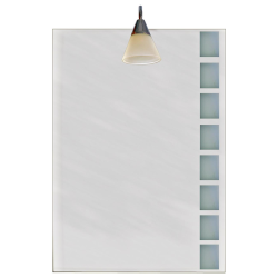 Wandspiegel / Badspiegel / Flurspiegel / Garderobenspiegel mit Beleuchtung - ca. 70 x 50cm