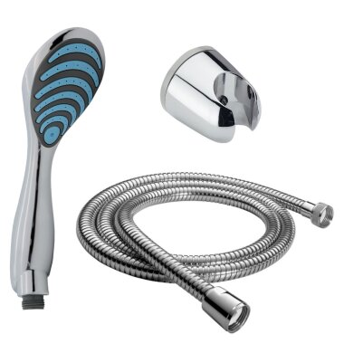 Handbrause GH02 mit 1,5 m Brauseschlauch und Wandhalterung – Duschset