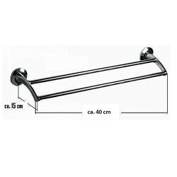 Doppelte Handtuchstange 40 cm – verchromtes...