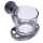 Design Mundsp&uuml;lglas / Zahnputzglas / Wasserglas, mit Wandhalterung, verchromtes Messing