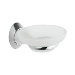 Seifenschale Wandhalterung Chrom satiniertes Glas –...