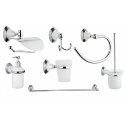 Seifenschale Wandhalterung Chrom satiniertes Glas –...