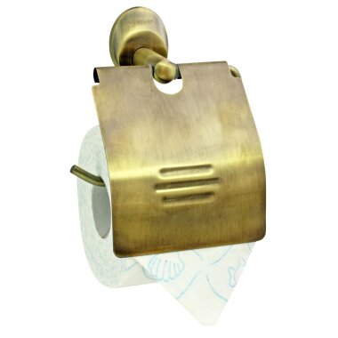 Toilettenpapierhalter Old Brass – Wandmontage – Retro-Badaccessoire in Altmessingoptik – Rostfrei & langlebig