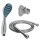 Handbrause Duschkopf Set 200 cm Schlauch mit Halter – verchromt, Antikalk & langlebig