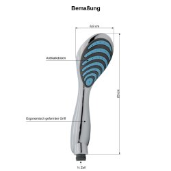 DALOUAL Handbrause 2m Schlauch 3er Set