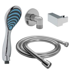 Handbrause Set 150 cm Schlauch mit Brausehalter &...