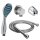 Handbrause Duschkopf Set 150 cm mit Schlauch, Halter & Wandanschluss, verchromt