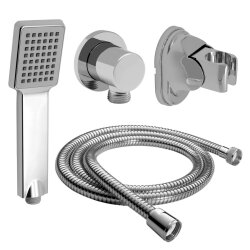 Handbrause Set mit 200 cm Schlauch, Wandanschluss &...