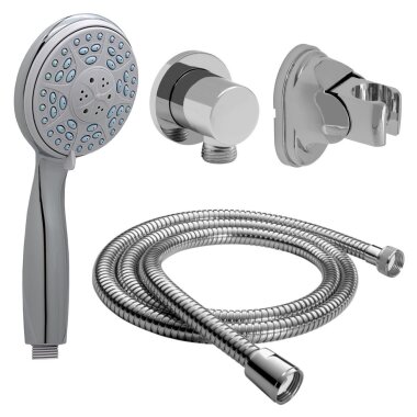 Brauseset Handbrause 150 cm – Massage-Duschkopf mit Schlauch, Halter & Wandanschluss