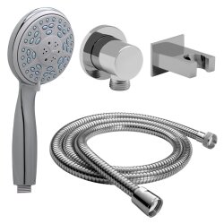 Brauseset mit Massage-Handbrause, 200 cm Schlauch &...