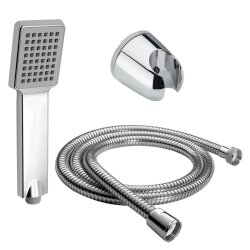 Handbrause quadratisch mit Schlauch 150 cm und...