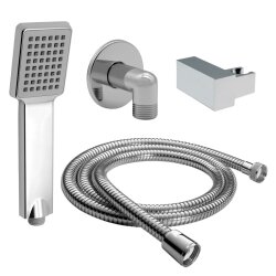 Handbrause quadratisch mit Schlauch 150 cm,...