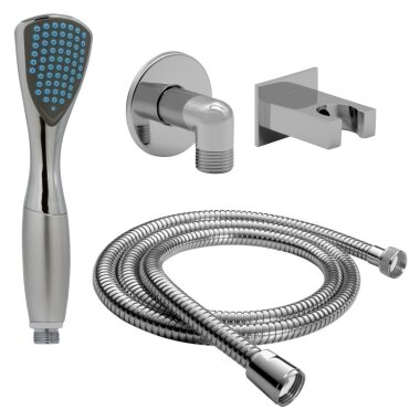 Duschbrause Handbrause Brausekopf mit Schlauch 150 cm Halterung  Wandanschluss