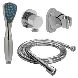 Handbrause Duschkopf Set mit 150 cm Schlauch, Halter...