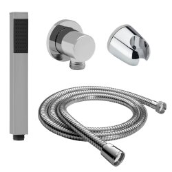Premium Messing Handbrause Set quadratisch mit 150 cm...