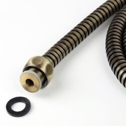 Duschschlauch 170 cm Handbrausenschlauch Altmessing – Nostalgie Dusche & Bad Zubehör ½" Anschluss