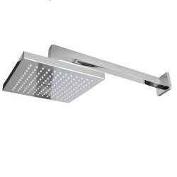 Quadratische Design-Regendusche 20 cm mit 40 cm Wandarm...
