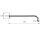 Wandanschluss Brausearm 30 cm aus verchromtem Messing mit ½-Zoll Gewinden, rostfrei